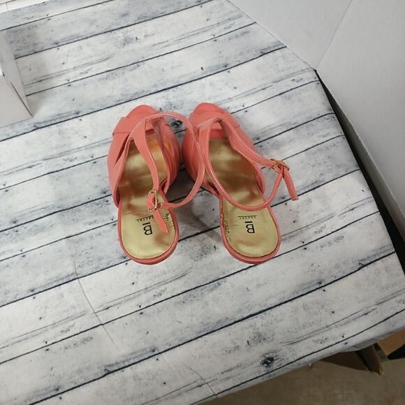 Bakers Heels Womens 7B Stiletto Pumps Orange Faux Leather  Peep Toe - Picture 7 of 11